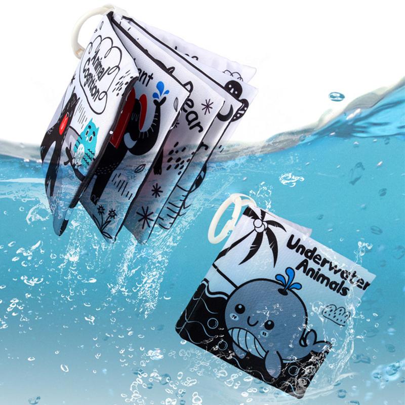 Baby Soft Clothes Book Black and White High Contrast Visual Stimulation Book Toddler Early Learning Educational Book Sensory Toy