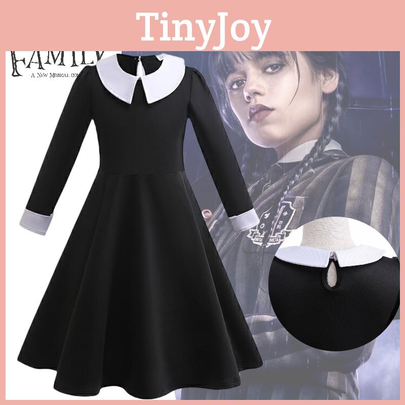 New Kids Long Sleeve Dress Adam's Family Cosplay Princess Style