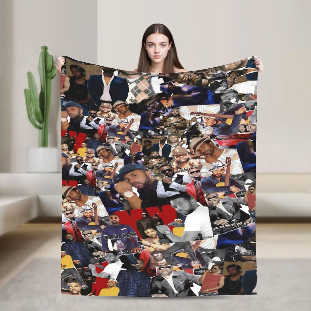 Fally Ipupa Congolese Singer Warm Soft Blankets  Students Plush Throw Blanket Novelty Outdoor Flannel Bedspread Sofa Bed Cover