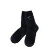 Mink Fleece Socks for Women, Warm and Non-freezing Feet in Autumn and Winter, Sleep Socks with Heart Embroidery and Fleece, Versatile Socks
