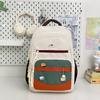 High value, fresh and sweet backpack, junior high school students contrasting color splicing large-capacity backpack