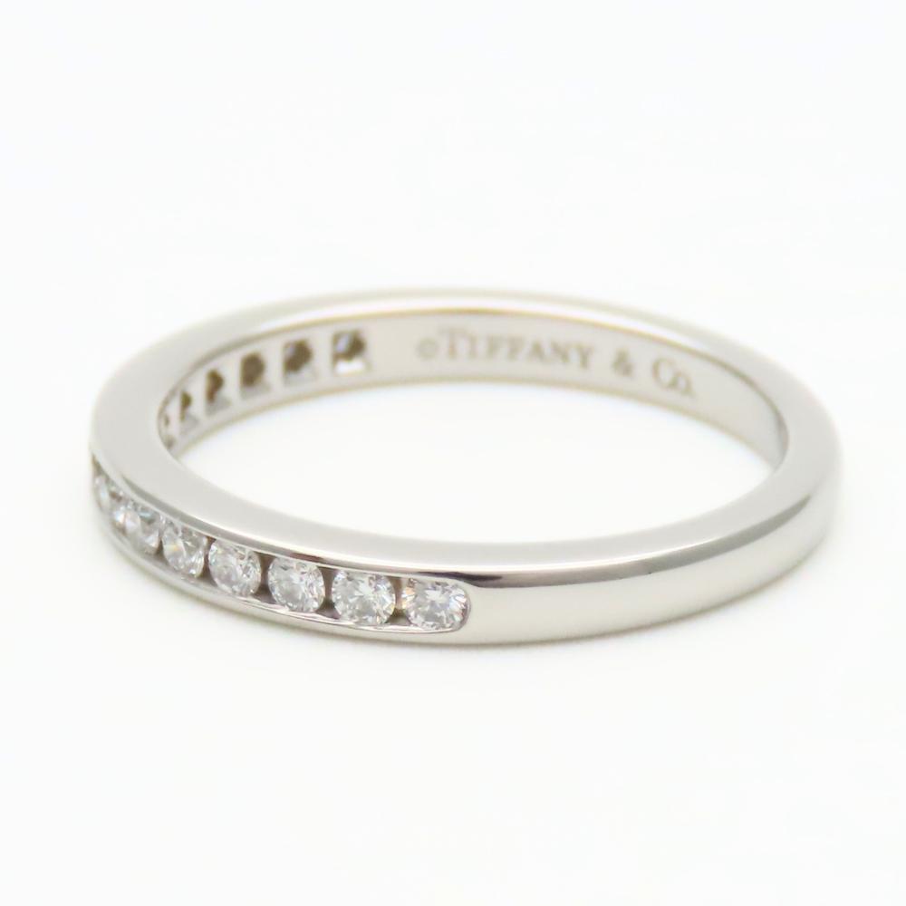 Used TIFFANY&Co. Ring Half eternity Half circle EU#49 Pt950Platinum/diamond 3.49g Platinum jewelry