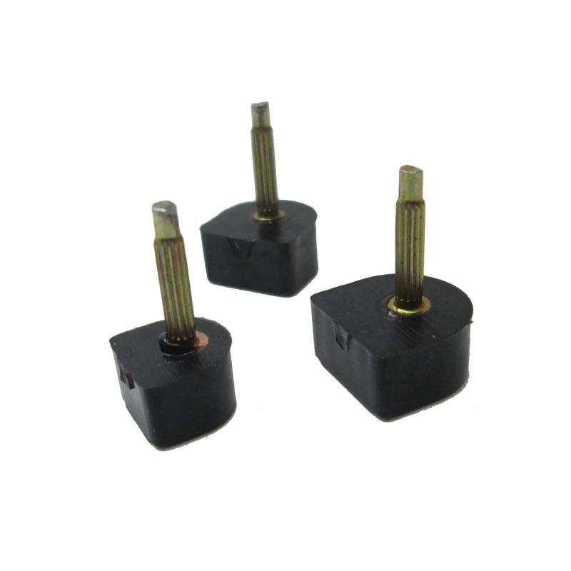 Black and Apricot High Heels with Thick-Thin Core, Transparent Shoe Repair Tips, and Frosted Heel Nails