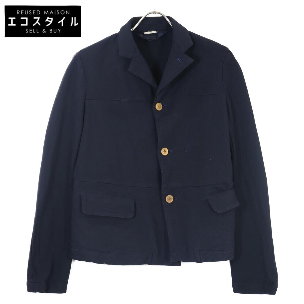 COMMEdesGARCONS COMMEdesGARCONS Navy Button Front Jacket Jacket MUsed