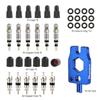 Brass Presta Valve Core Set W/ Aluminum Remover N Rubber O-ring Optional MTB Road Bike Tubeless Tire Replacements Parts