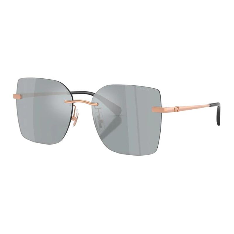 COACH Personalized design, metal, irregular shape, sunglasses, same style for men and women, rose gold золотой