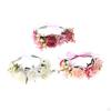 Flower Headband, Floral Wreath with Adjustable Ribbon Hairband, Bride , Headdress for Weddings