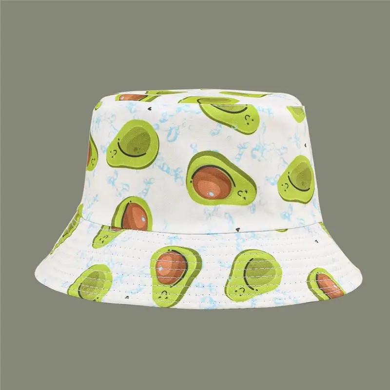 Spring and Summer Cotton Print Bucket Hat Fisherman Hat Outdoor Travel Sun Cap for Men and Women 86