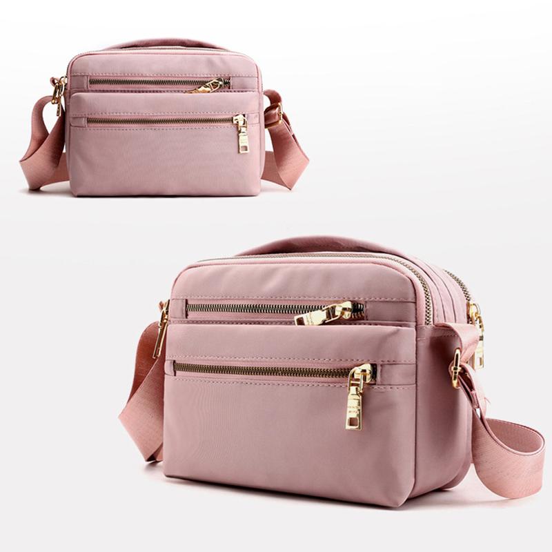 Female Casual Waterproof Nylon Shoulder Bags  Small Crossbody Messenger Bag Purse Female Multi-pocket Handbag Pouch