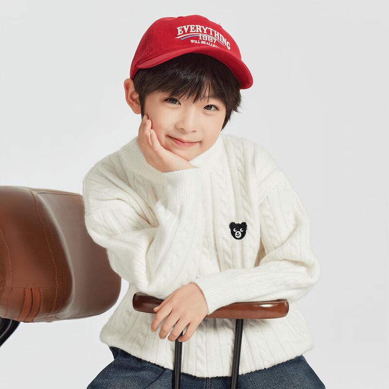 Boys  New Year Bear Cable Knit Sweater 120