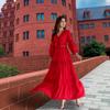 2025 Retro Fairy V-neck Puff Sleeve Summer Dress