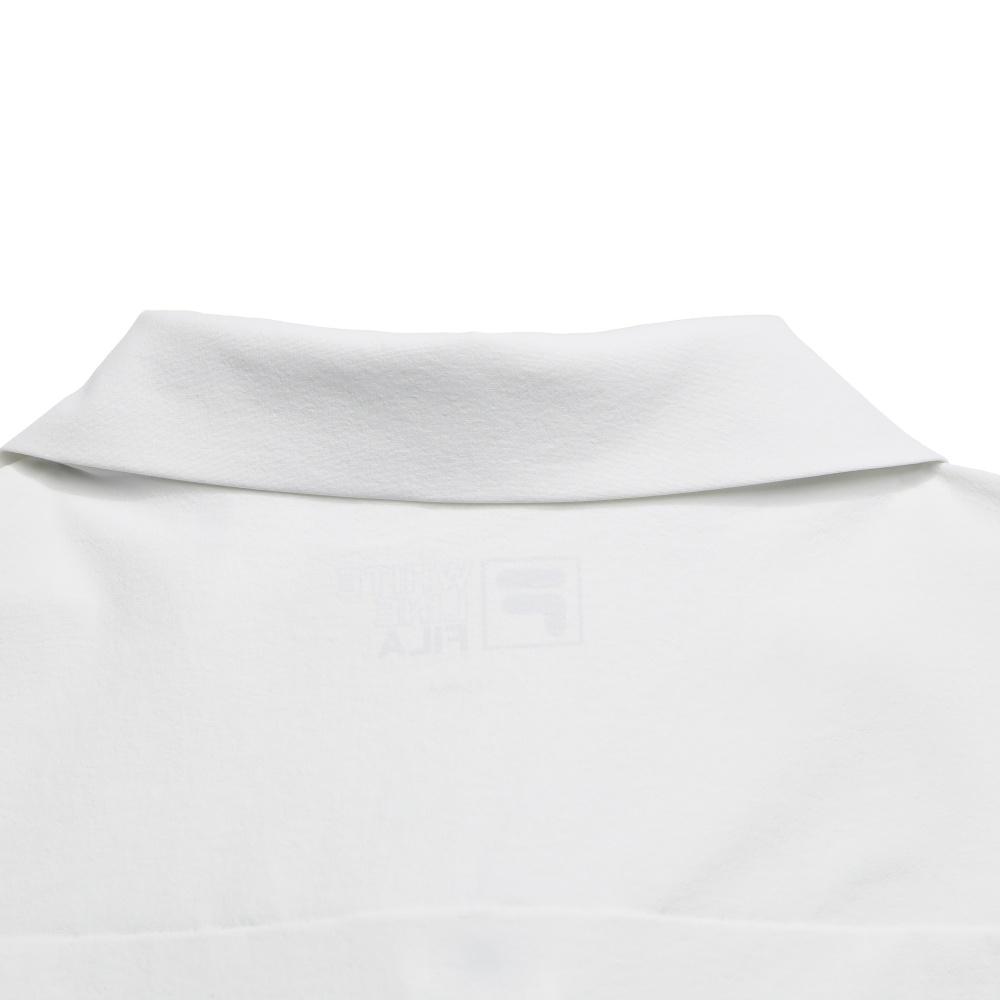 Fila White Fashion Classic Simple Casual Comfortable Loose Short Sleeve Polo Shirt Men tops Cloud-White F11M623125FWT