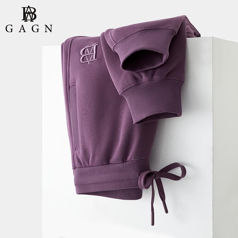 

GAGN Women s High Waist Purple Straight-Leg Casual Sports Pants - Simple, Loose, and Versatile. 2XL