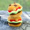 Kawaii Capibara Hamburg Plush Keychain Kapibara Cute Bag Pendant Soft Capybara Burger Stuffed Doll Gift Plush Backpack Charm