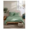 Fitted Sheet - EDEN - Cocoon - 140 X 200 Cm - 100% Polyester - Plain Green