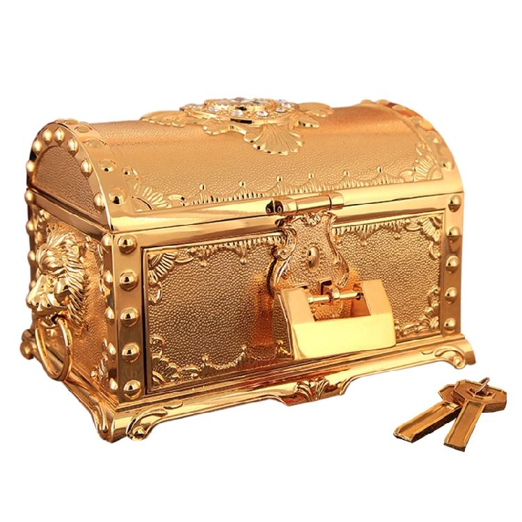Large Capacity Accessories Case Jewelry Box for Earring Necklace Bracelet European Ring Storage Organiser золотой