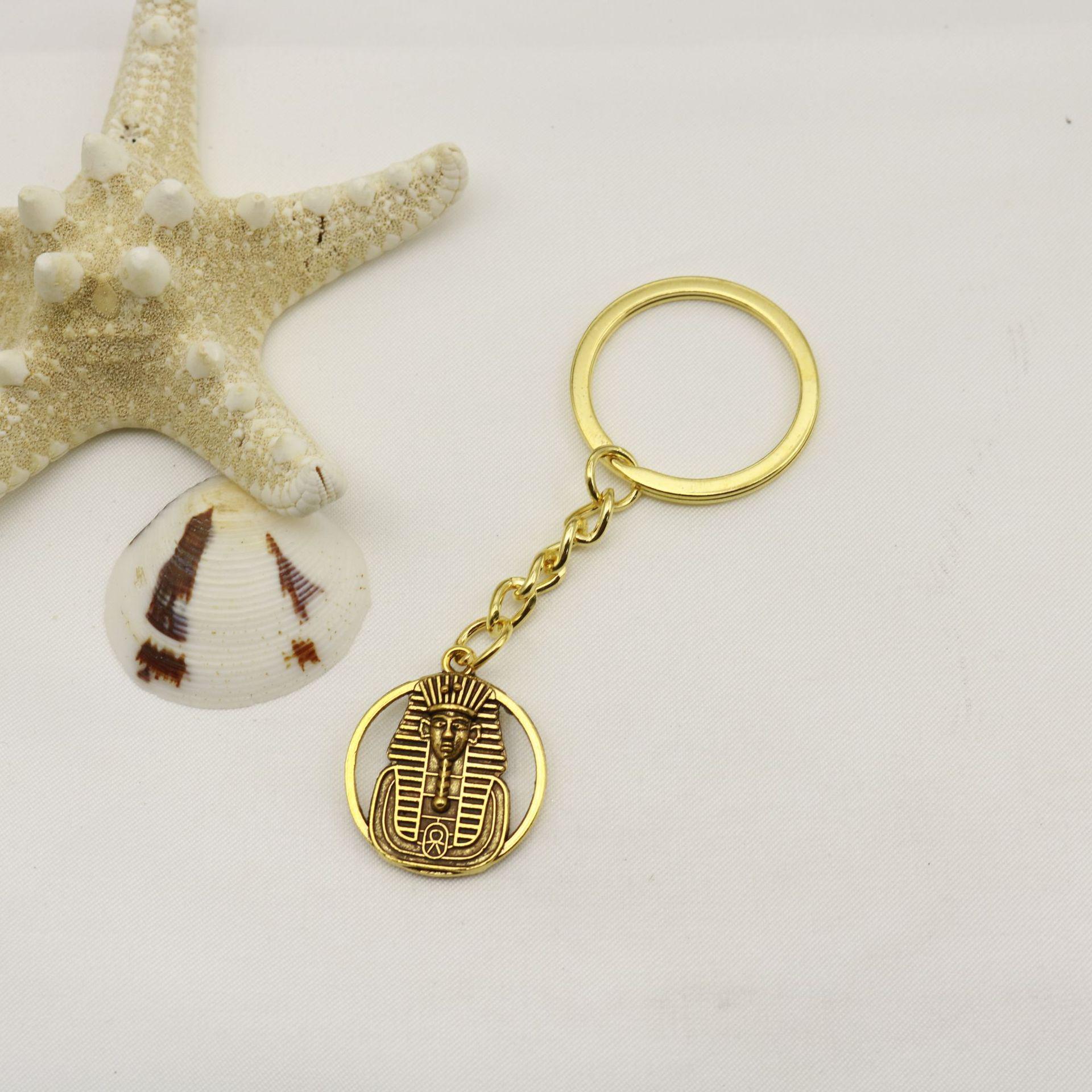 Hot-Selling Double-Sided Egyptian Pharaoh Keychain Pendant старого золота