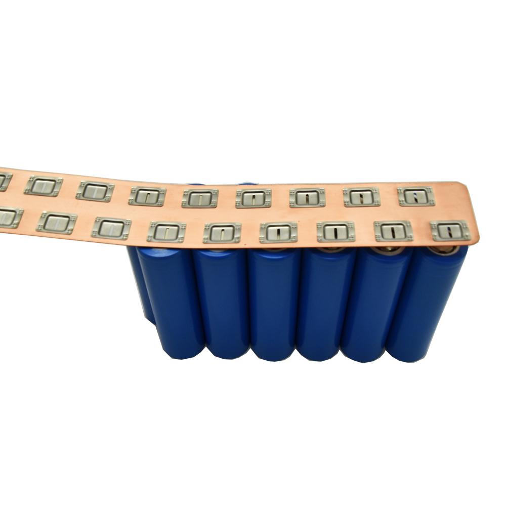 Copper Busbar 21700 1P2P Copper Strip 18650 Cells Straight Sort Dislocation Sort Power Battery Connection Busbar 0.3MM 2PCS