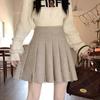Autumn/Winter Women's Knitted Skirt High Waist A-line Skirt Half Body Skirt Women's Bag Hips
