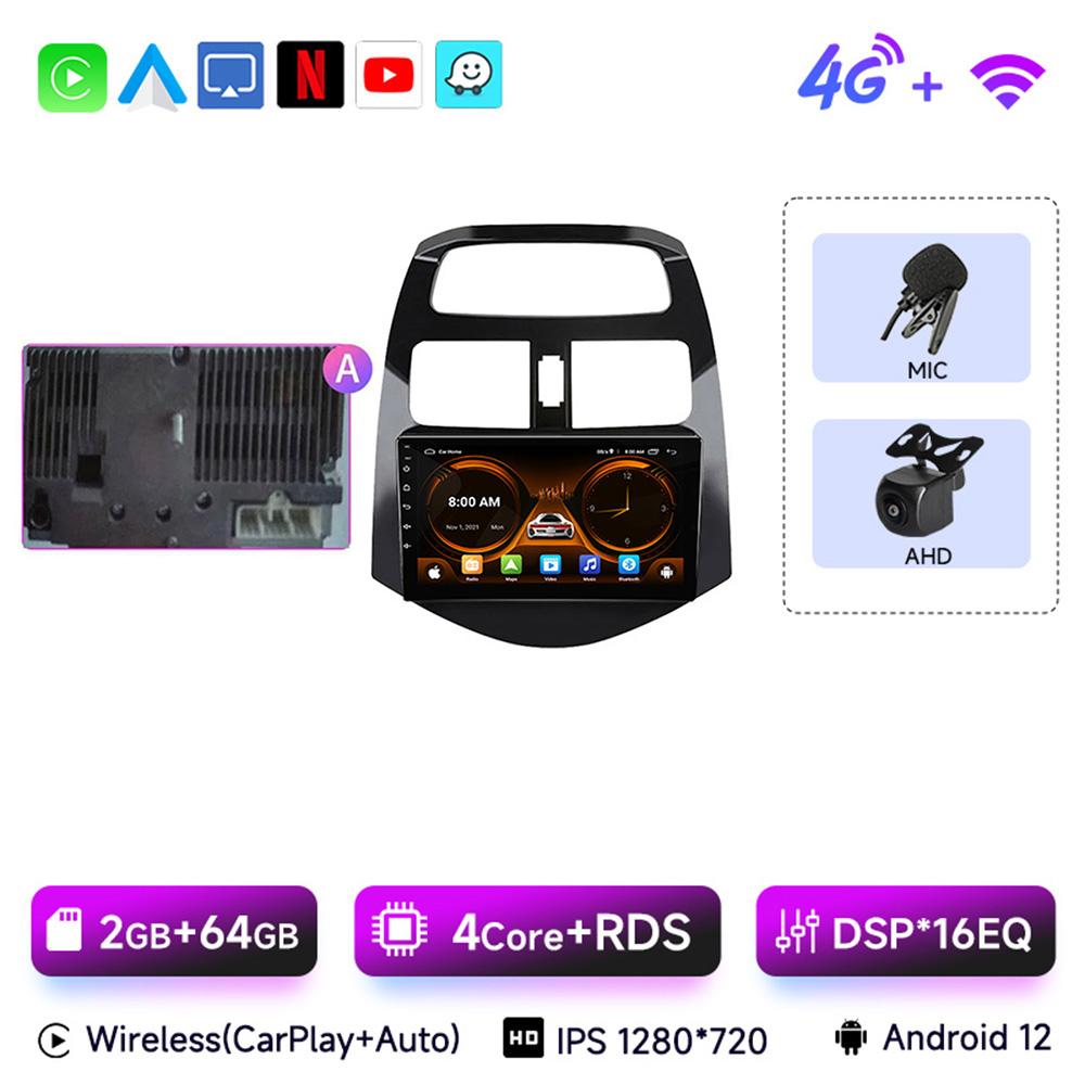 JIUYIN Android 13 Car Radio Multimedia Video Player For Chevrolet Spark Beat Matiz Creative 2010-2014 2Din 4G Navigation Carplay