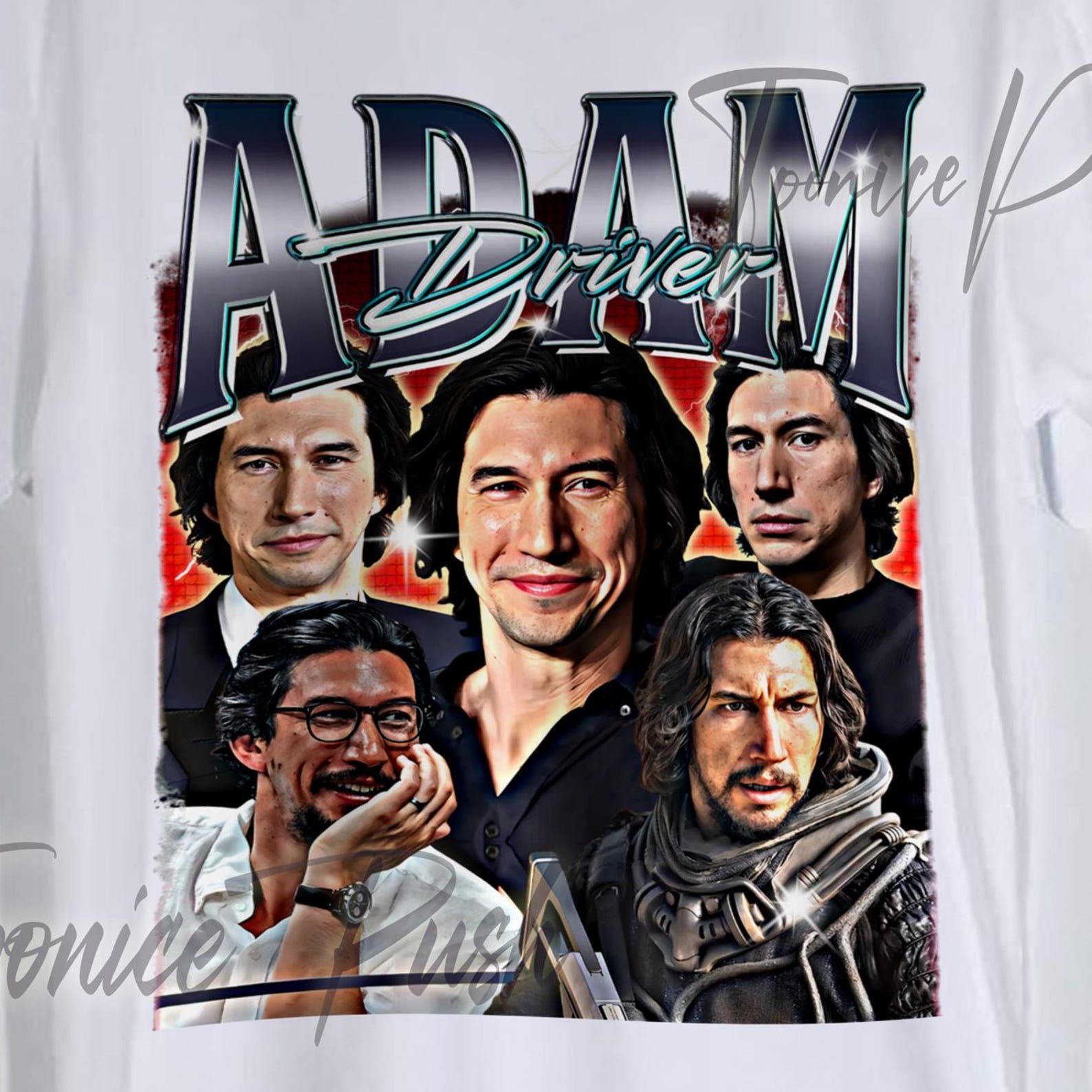 Adam driver shirt, Vintage style graphic design T shirt and sweaT shirt L