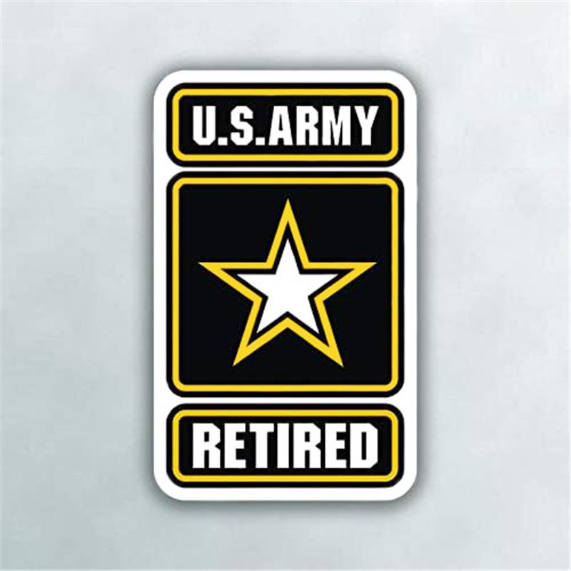 

US Army Retired Vinyl Decal for Cars, Trucks, and Laptops Standard