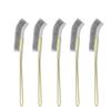 Long-Handled Stainless Steel & Copper Wire Brush for Rust and Groove Cleaning