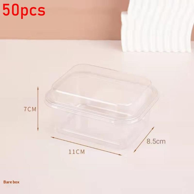 Transparent Food Grade Cupcake Containers 10/50Pcs Leakproof Clear Sandwich Cake Holder Bakery Boxes for Party Catering