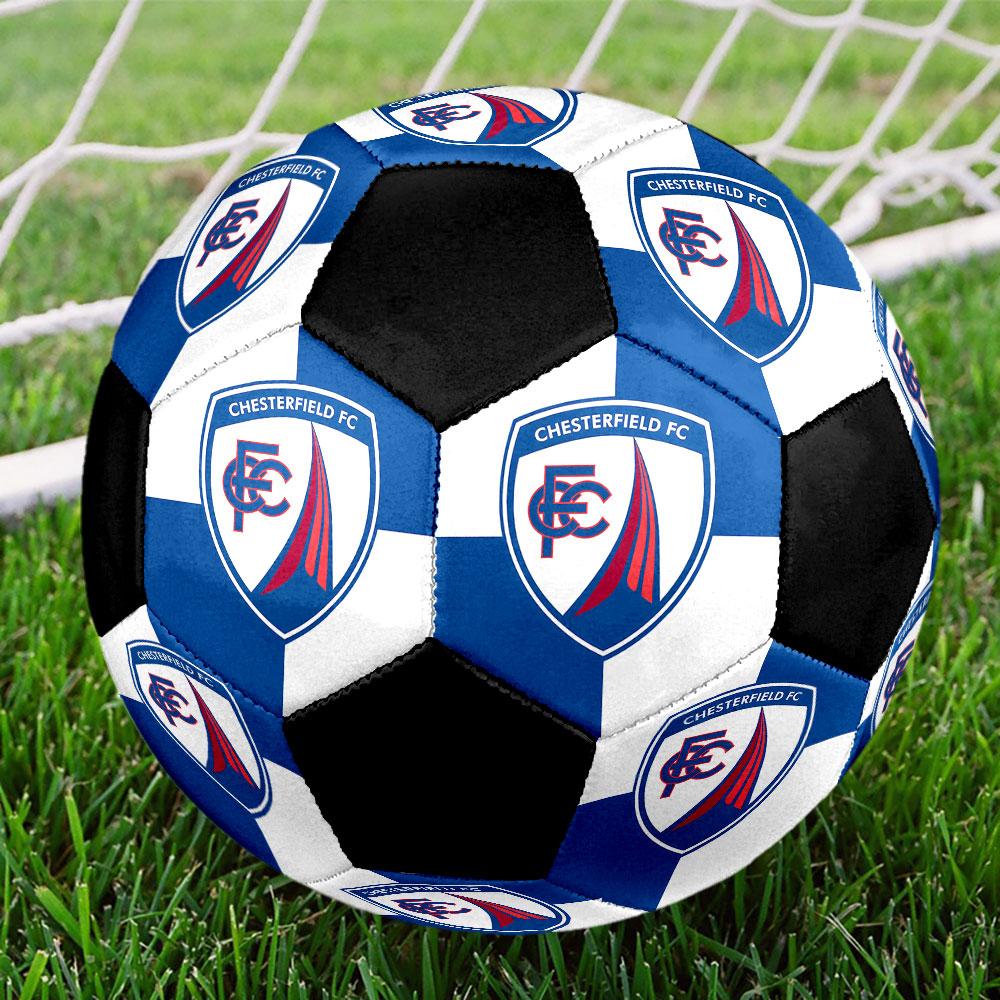 1pc Chesterfield F.C Soccer Ball Size 5 Indoor Soccer Ball Fashion Colorful Backyard Game - Great For Sports Fans Gift HE32