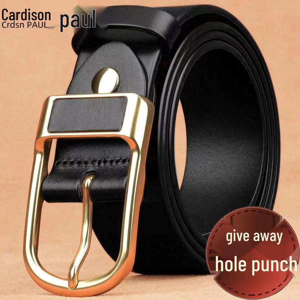 Men's Custom Genuine Leather Pin Buckle Belt