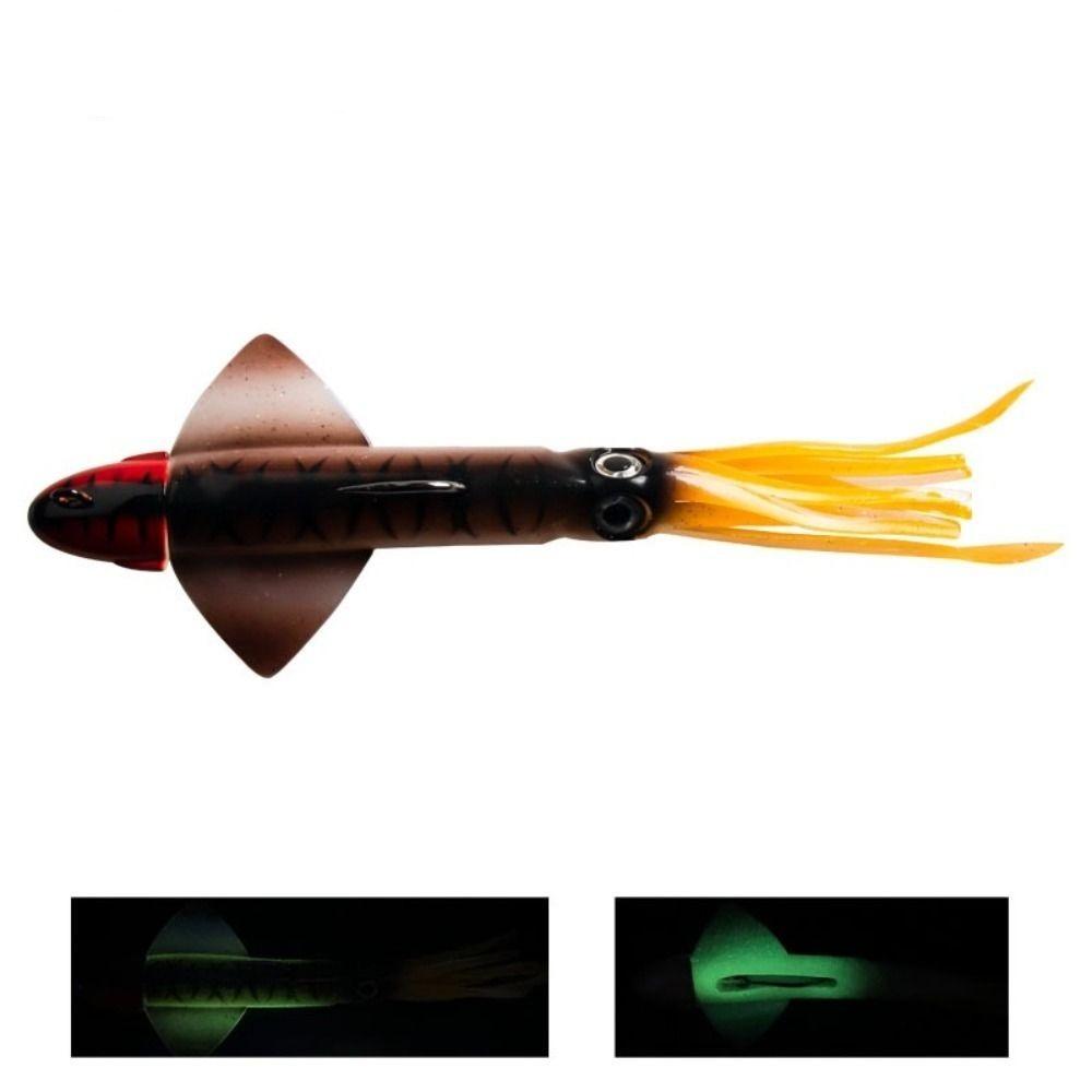

120g/200g Fishing Lures Squid Skirts Soft Rubber Luminous Octopus Trolling Lures Sea Fishing 120g-05