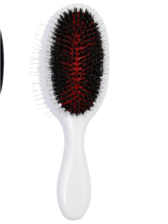 

Black Plastic Long Handle Cushion Comb for Medicine Application and Ladiest Massage 21.5 x 6 x 3 cm