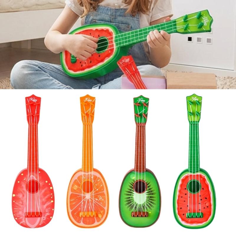 Beginner Friendly Children Ukulele Musical Instrument Toy for Early Music Education Fruit Theme Kids Ukulele Gift