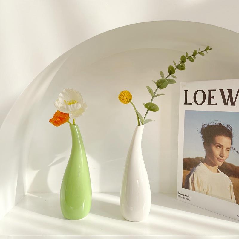 Kiln Ceramic Vase Simple and Fashionable Home Decoration Vase Living Room Dining Table Top Vase Small Flower Utensils