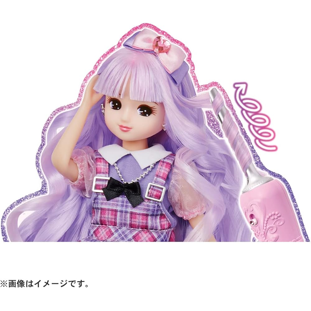 Takara Tomy Licca-chan Doll Rainbow Curl Deluxe Dress-Up Toy for Kids 3 Years and Up