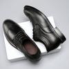 High Quality Classic Men Brogue Shoes Lace-Up Men Business Dress Shoes Comfort Pointed Oxford Shoes Man Genuine Leather Sneakers