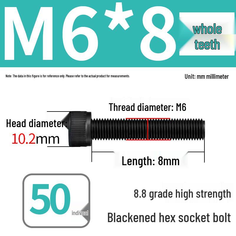 8.8 High-Strength Socket Head Cap Screw Bolt (M4-M20)