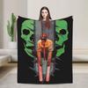 Chainsaw Man Power Blanket Flannel Printed Anime Manga Breathable Super Warm Throw Blankets for Bed Office Bedspread