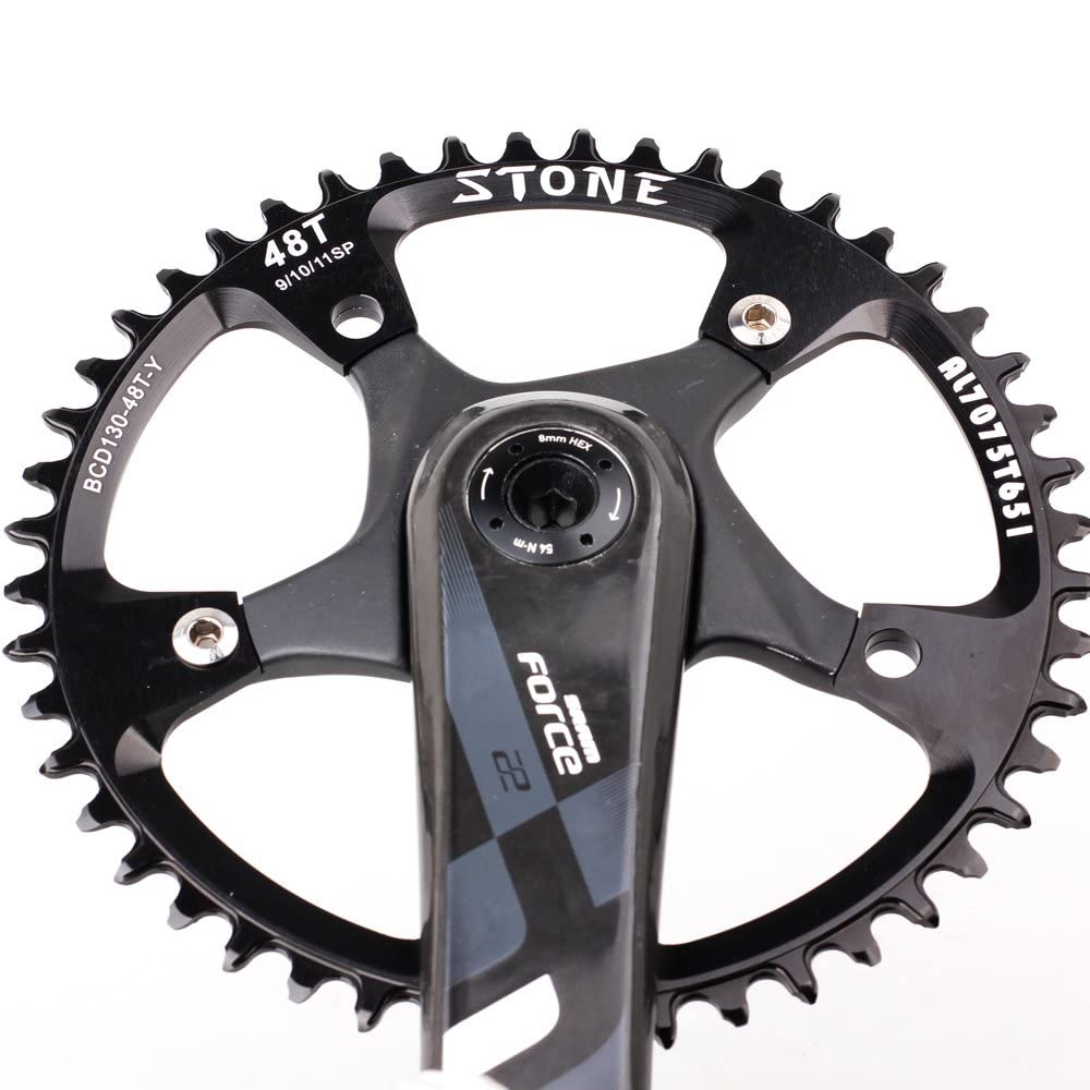 Stone Round Chainring 130BCD Tooth Narrow Wide for Road Bike Folding Bicycle 38-60