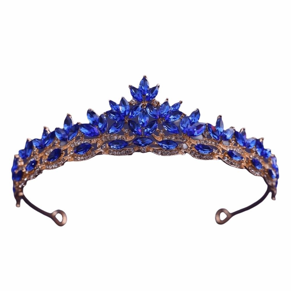 Rhinestone Queen Princess Crown Alloy Bridal Headwear Vintage Crystal Tiaras Dress Party