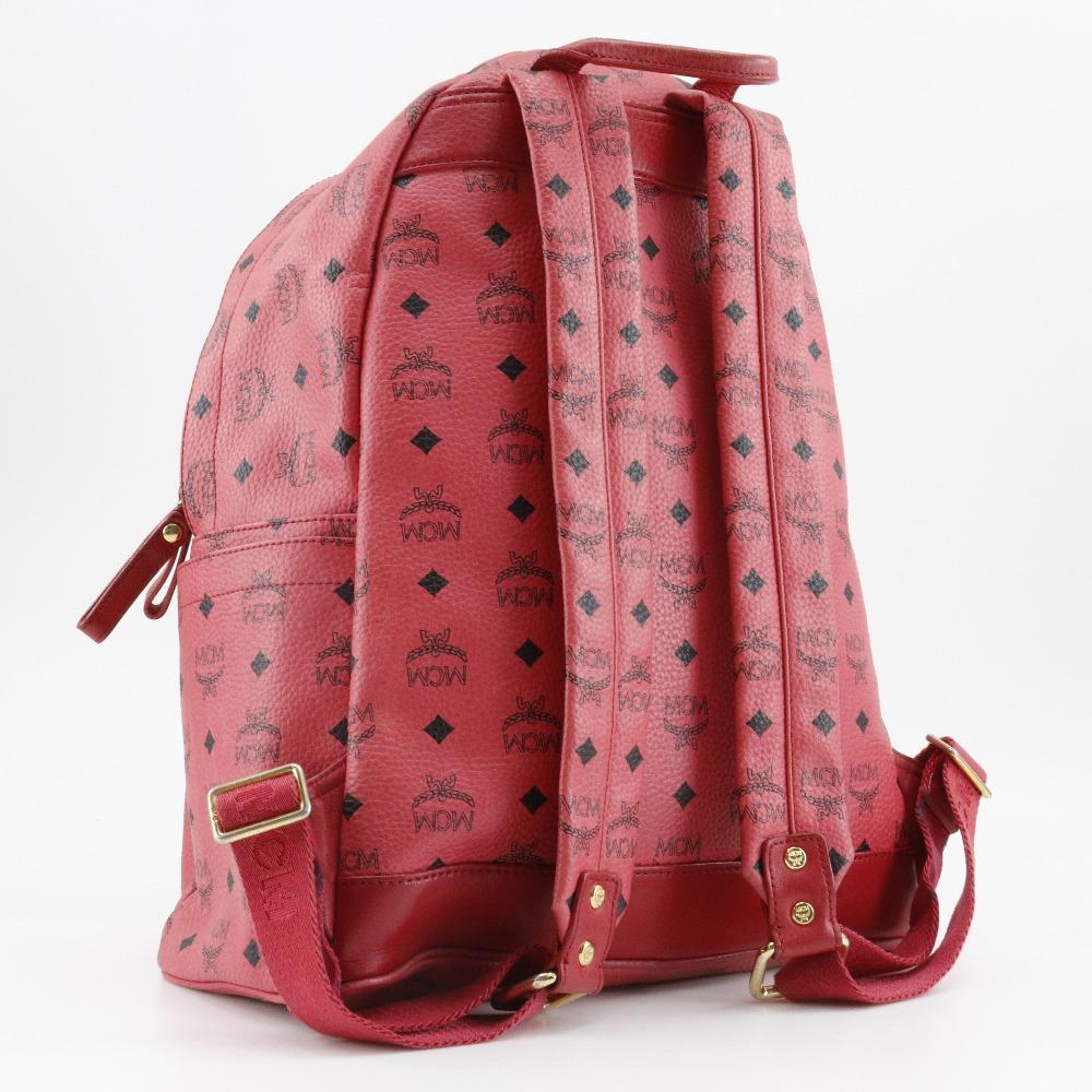 MCM Plecak Daypack z logogramem MWK1 SVE02 Kolce różowy PVC Damski Używany