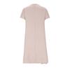 Women’s Fashionable Casual Short-Sleeved V-Neck Plain Dress With Back Zip