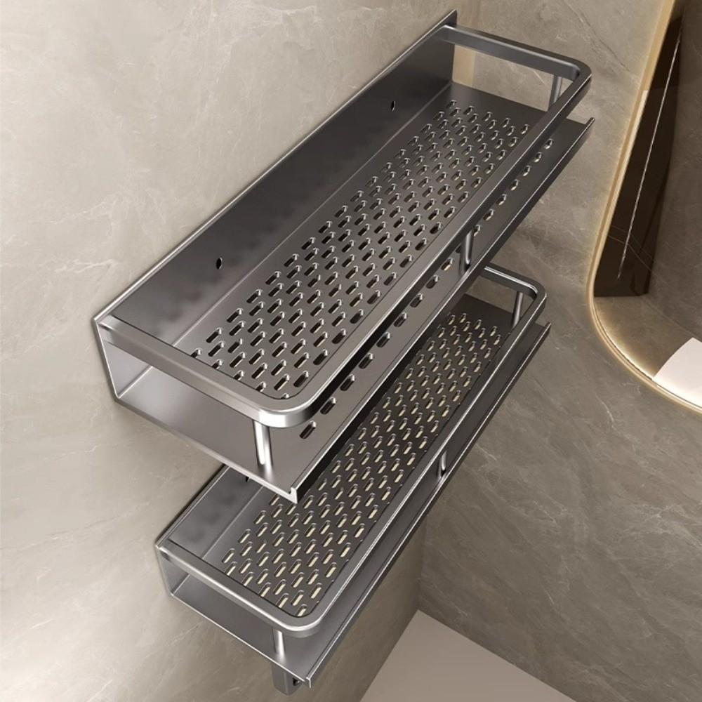 Bohrerfreie Badezimmerregal Rechteckige Form Lagerregal Badezimmer-Organizer Eckregal Für Badezimmer