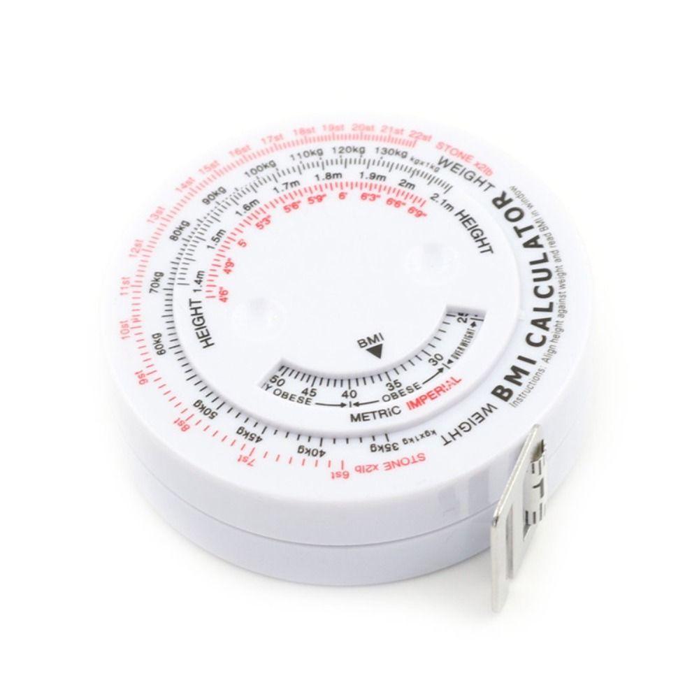 Soft BMI Tape Measure Automatic Telescopic Sewing Ruler Portable Waist Tape Measure