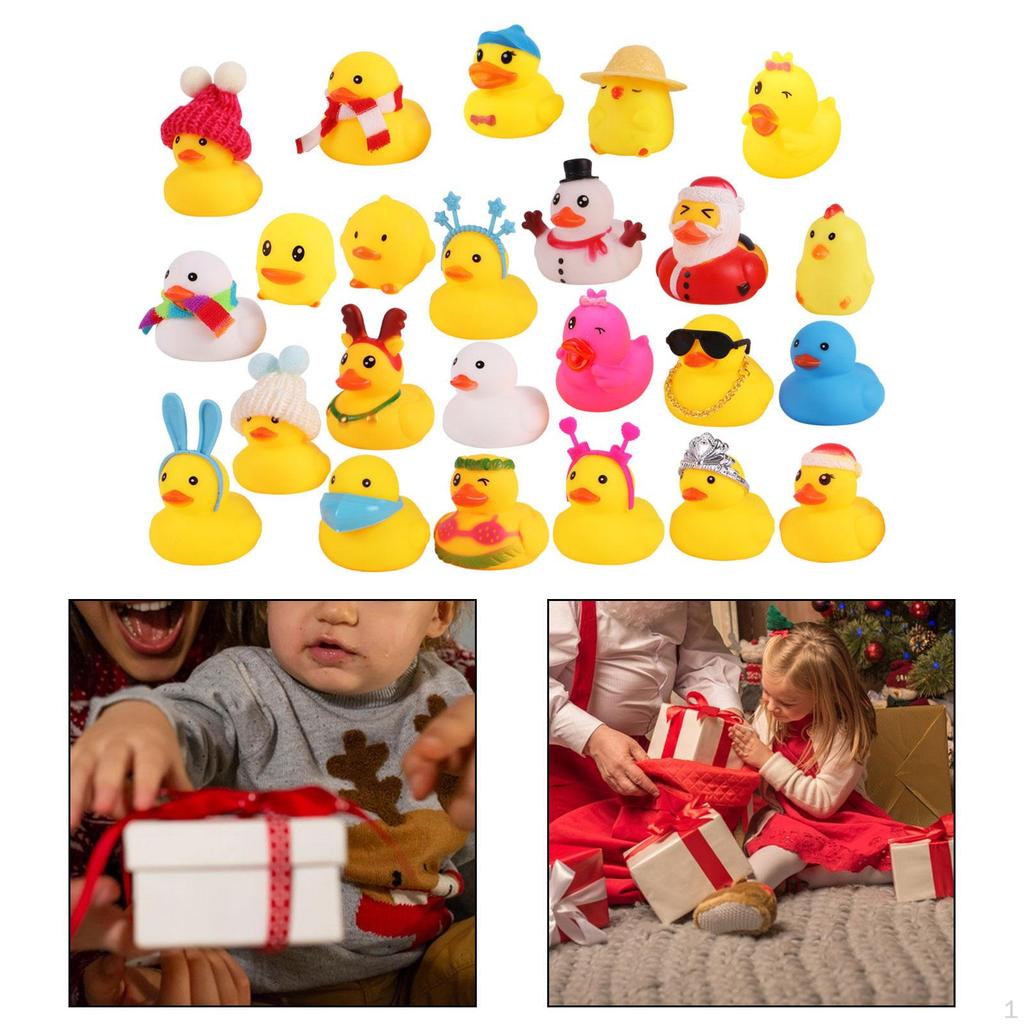 Christmas Advent Calendar with 24 Ducks Fun Toy for Girls Boys Friends