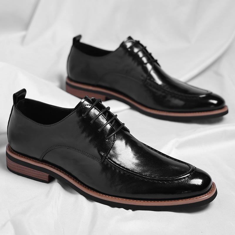 Fashion Handmade Soft Male Oxford Shoes Stylish Casual Business Shoes for Men Leisure Walk Derby Shoes New Arrival Formal Dress Footwear