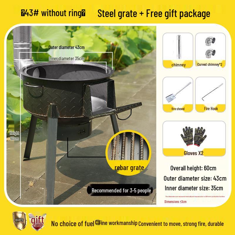 Portable Outdoor Firewood Stove: New Model for Camping and Home Use