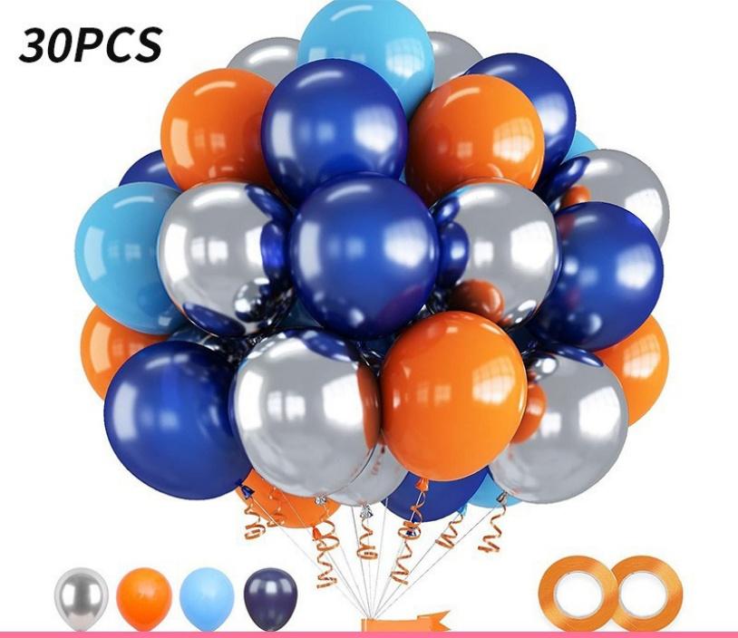 30pcs 10 Inch Multi-color Latex Balloons Set for Birthday Wedding Engagement Anniversary Bachelorette Bridal Shower Decoration