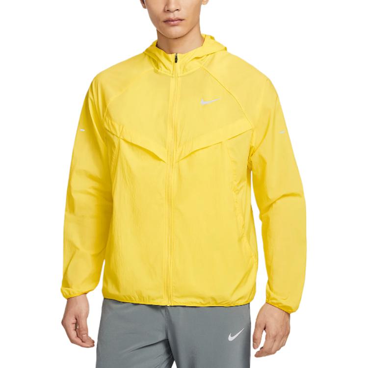 

Nike Stride Repel Hooded Minimalist Comfortable Long Sleeve Jacket Men Jackets Luminous-Yellow HV4549-718 M
