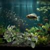 Simulated Faux for Fish Tank Decor Aquarium Plants Ficus Tree Artificial Plants Turtle Jar Ornament